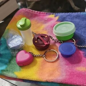 Tupperware Colorful Key & Card Holders Set